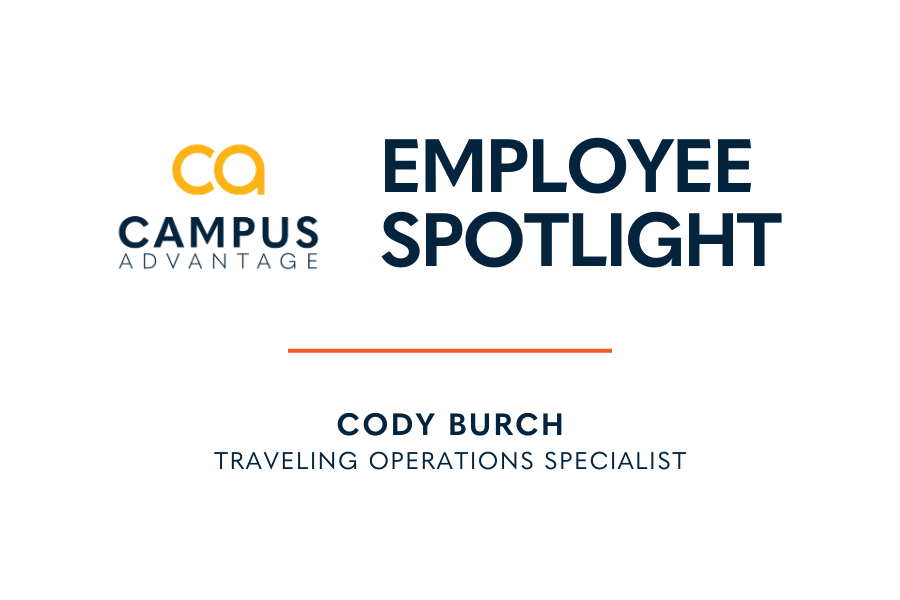 Campus Advantage, Employee Spotlight, Cody Burch, Traveling Operations Specialist